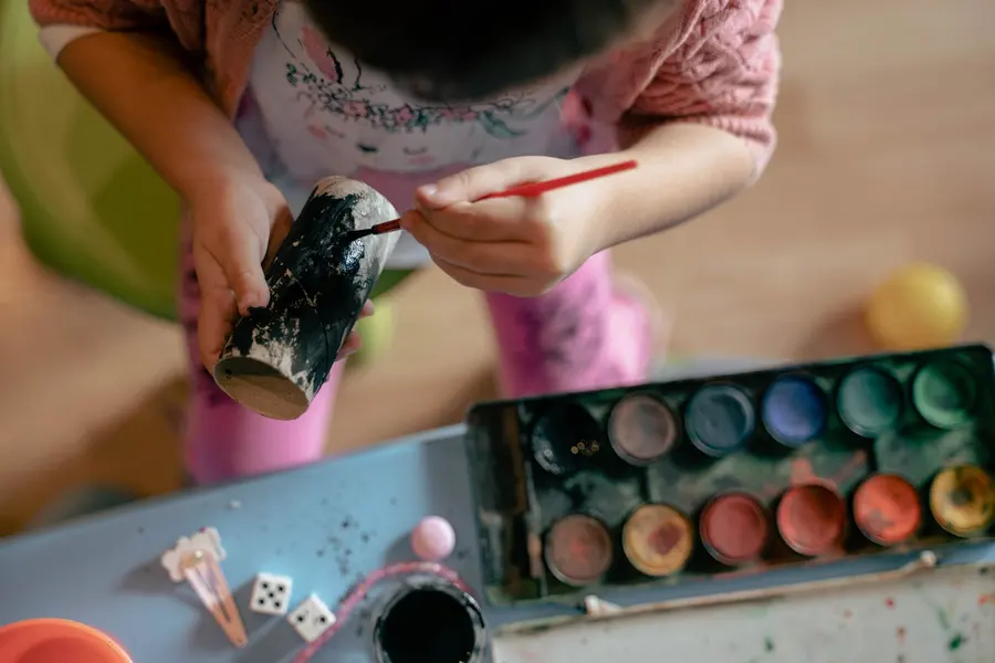 Bricolage récup avec des rouleaux en carton